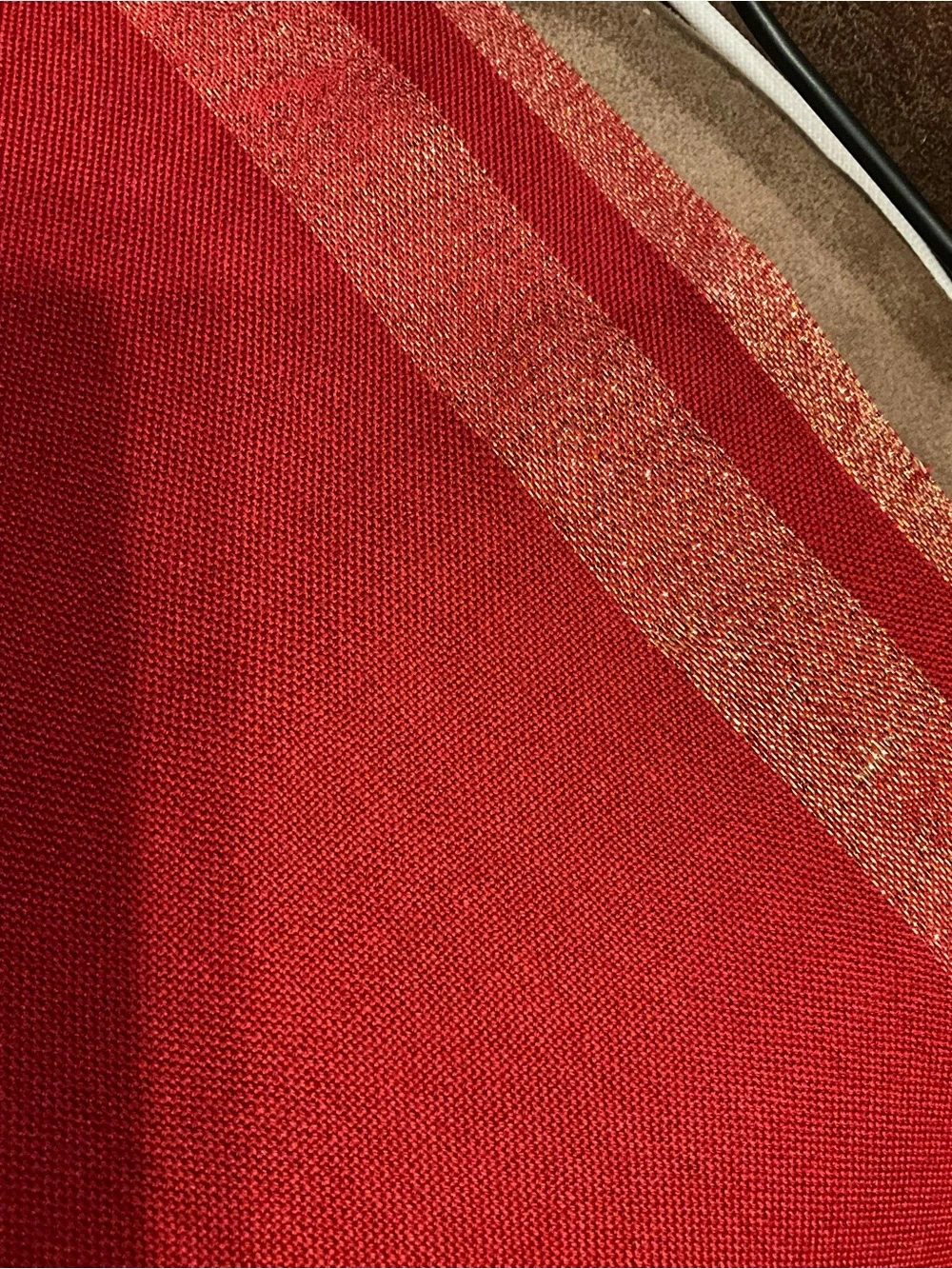 Red with Gold Accents Nordstrom Shawl